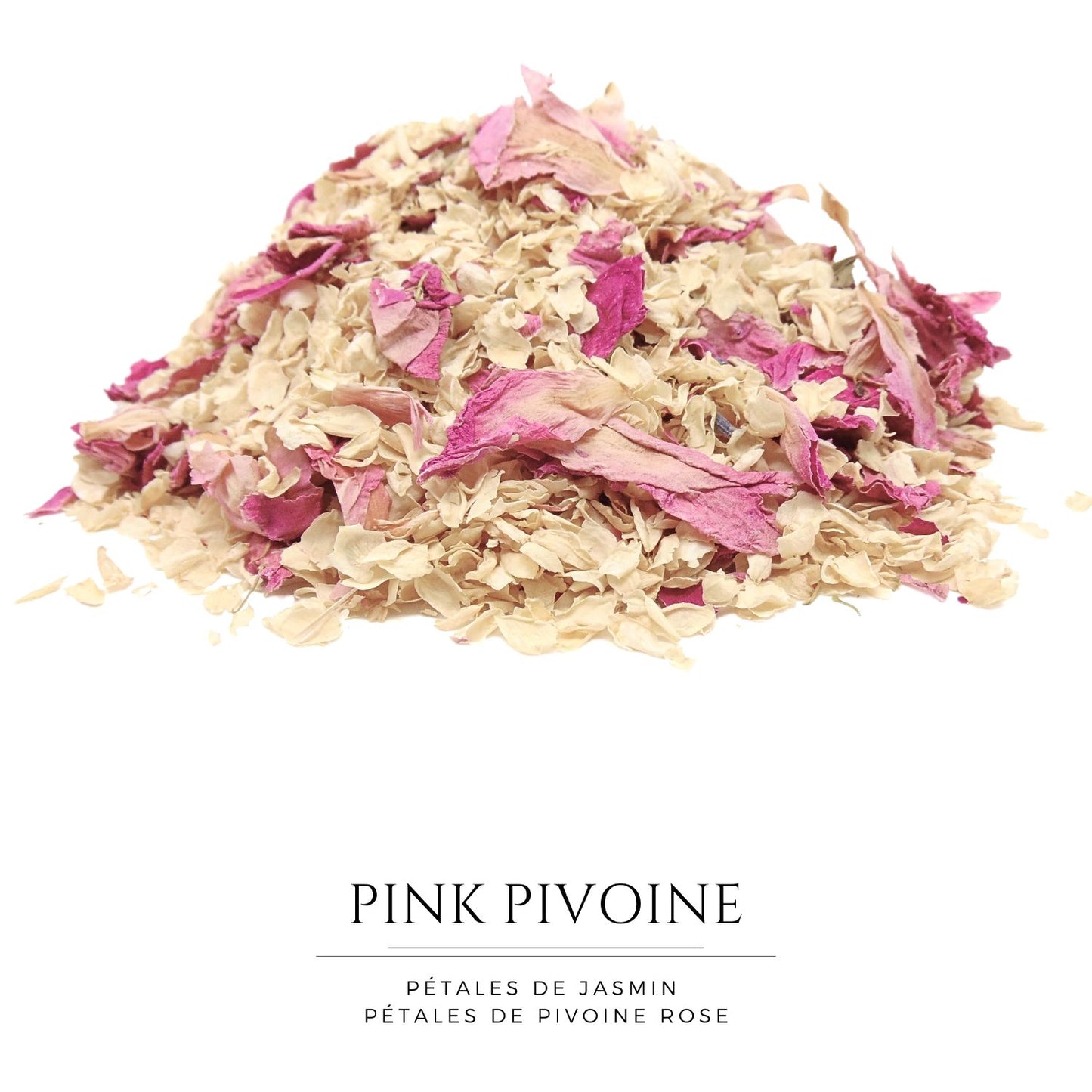 Pink pivoine- Confettis Fleurs Séchées Mariage