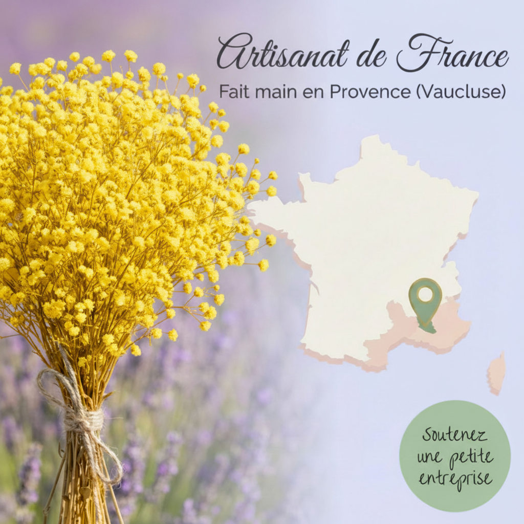 Gypsophile Jaune séchée naturel Mariage