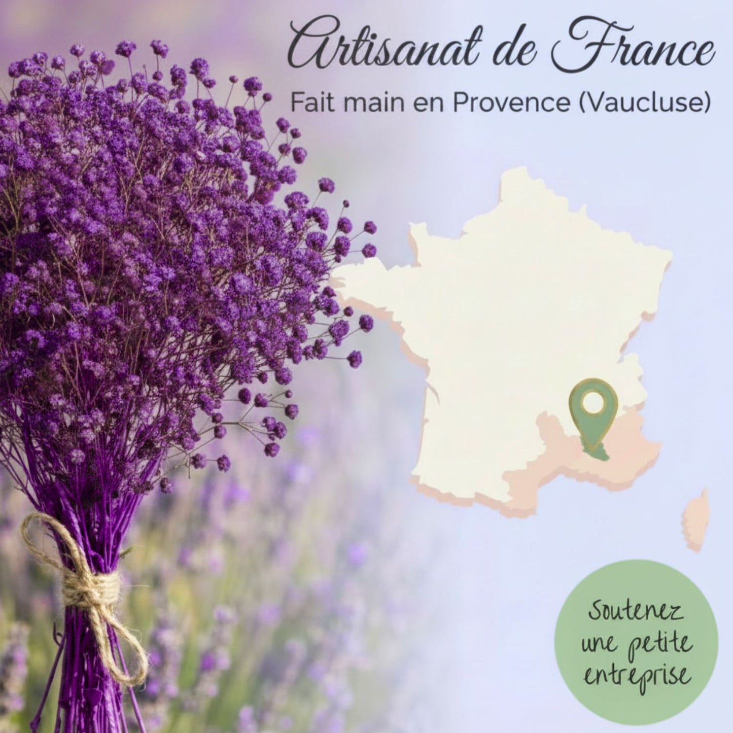 Gypsophile Violet stabilisé naturel Mariage