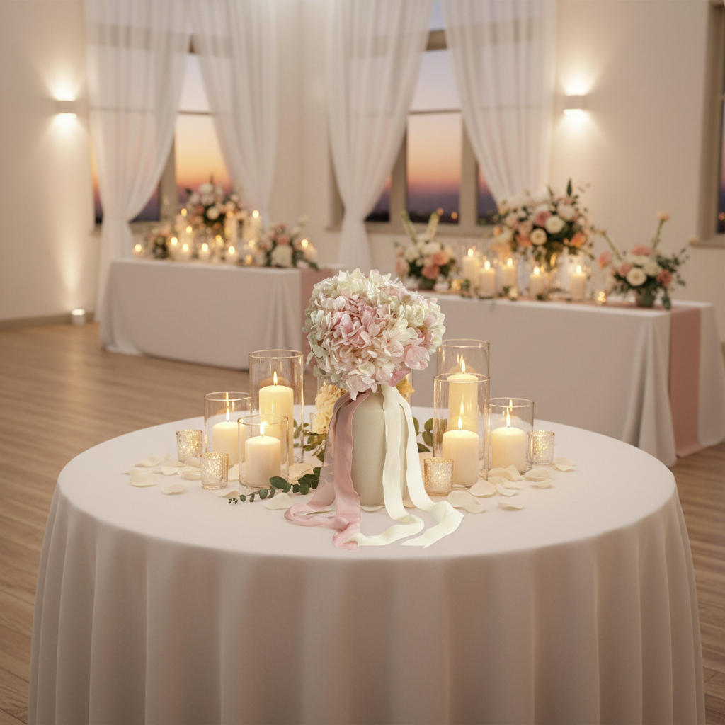 Hortensia Anna Stabilisé Vintage Rose et ivoire