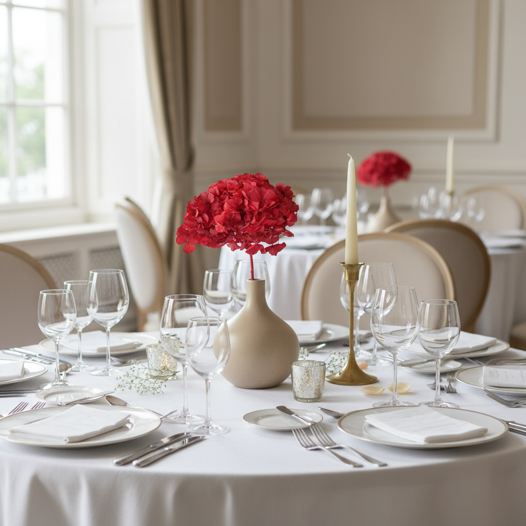 Hortensia Stabilisé Rouge - Fleurs éternelle