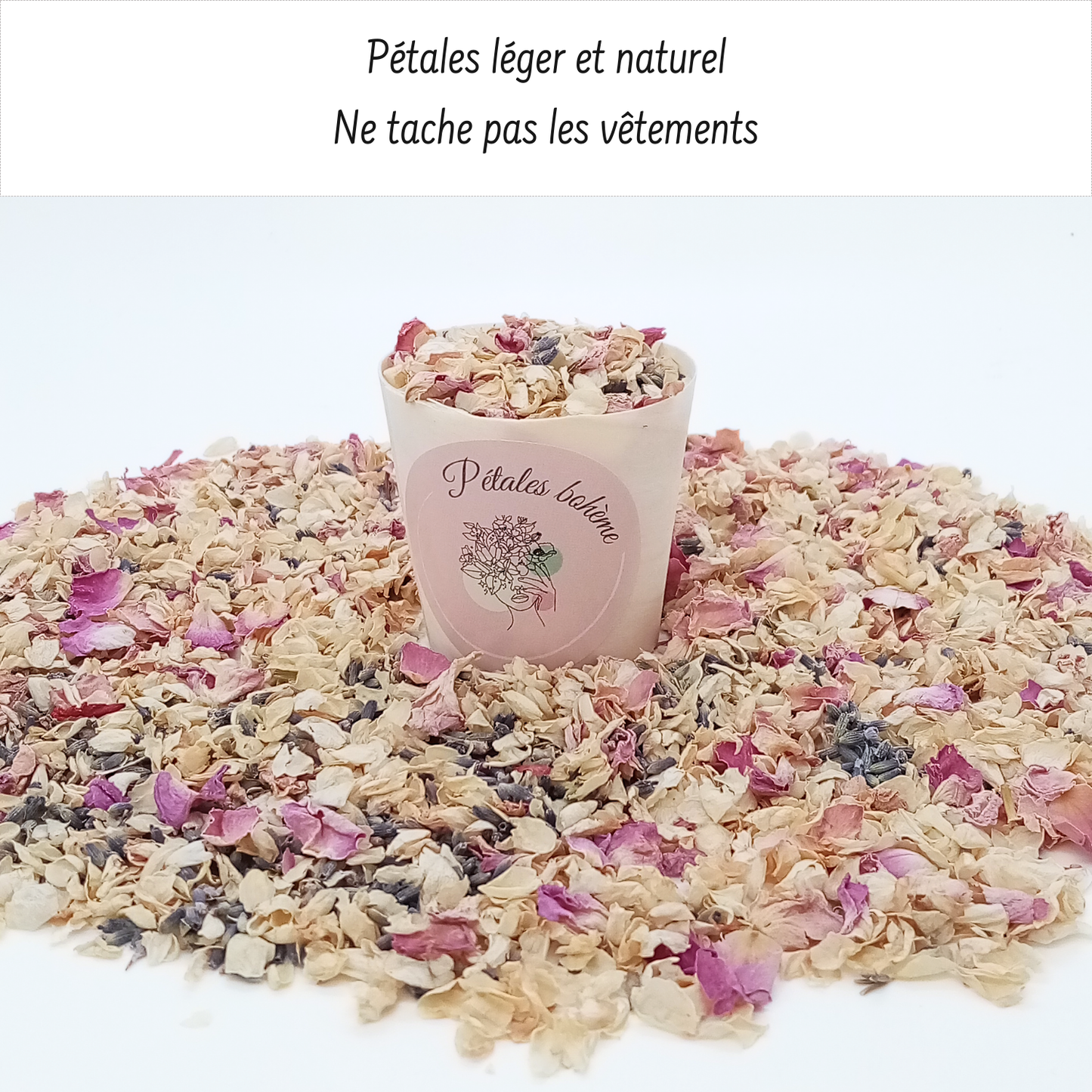 Vintage - Confettis Fleurs Séchées Mariage