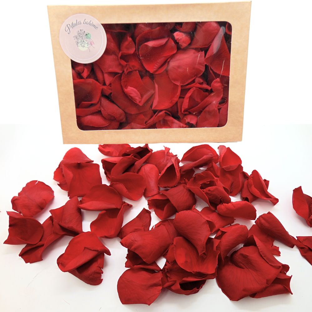 Rouge eternelle - Pétales de rose rouge stabilisée