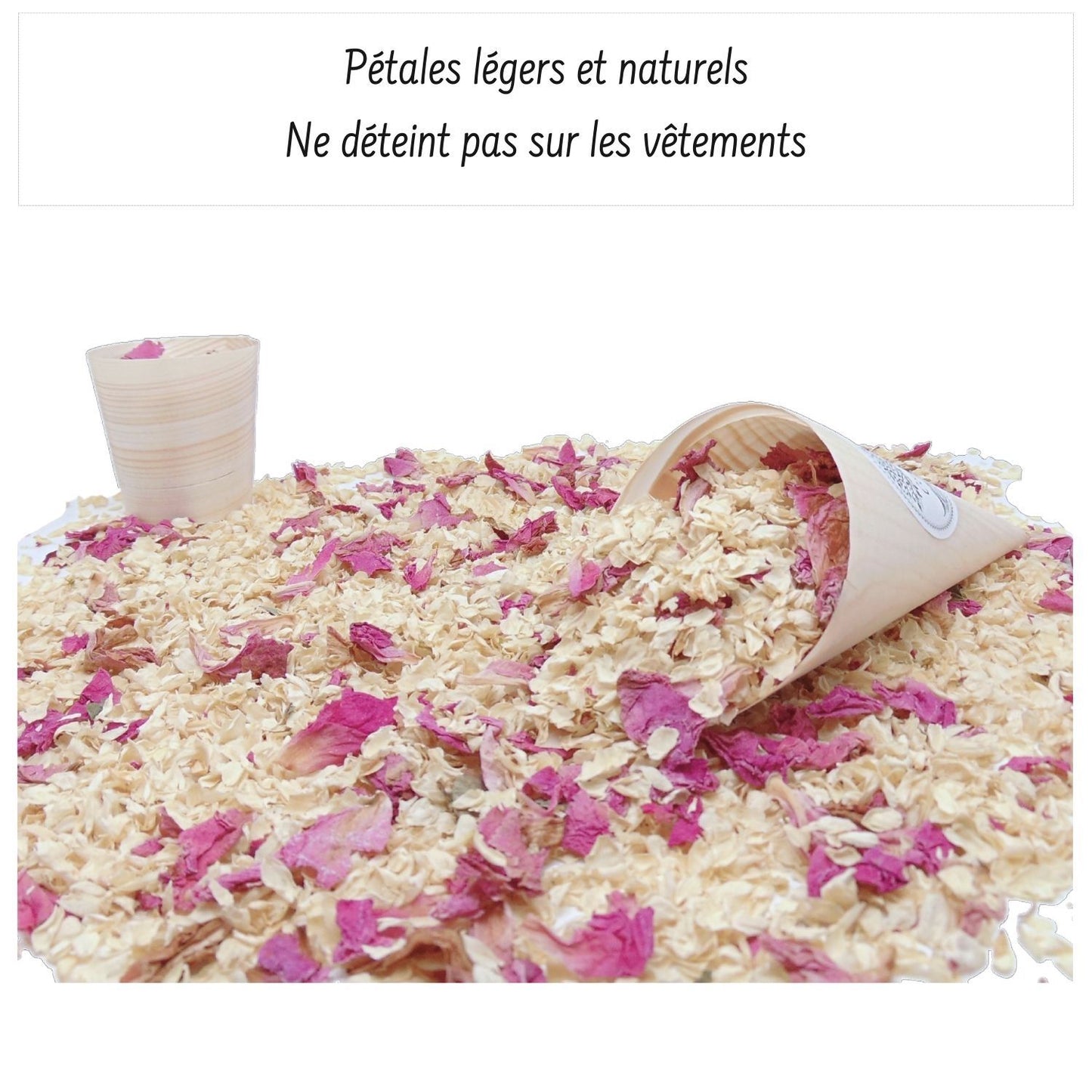 Pink pivoine- Confettis Fleurs Séchées Mariage