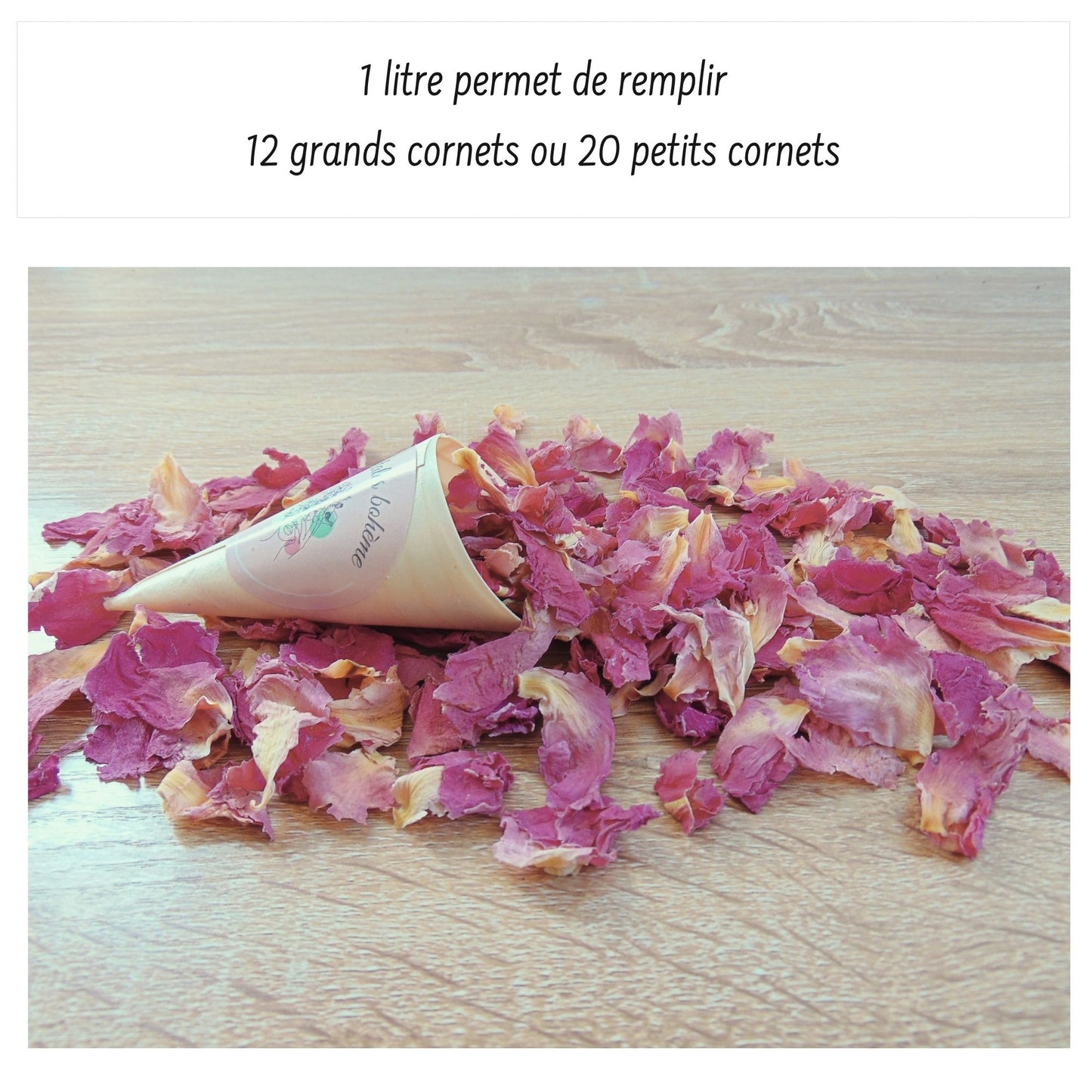 Pivoine Rose - Confettis Fleurs Séchées Mariage