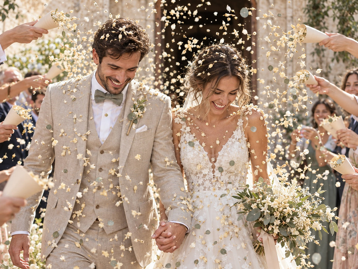 Lancer de pétales à la sortie du mariage : comment bien l'organiser ?