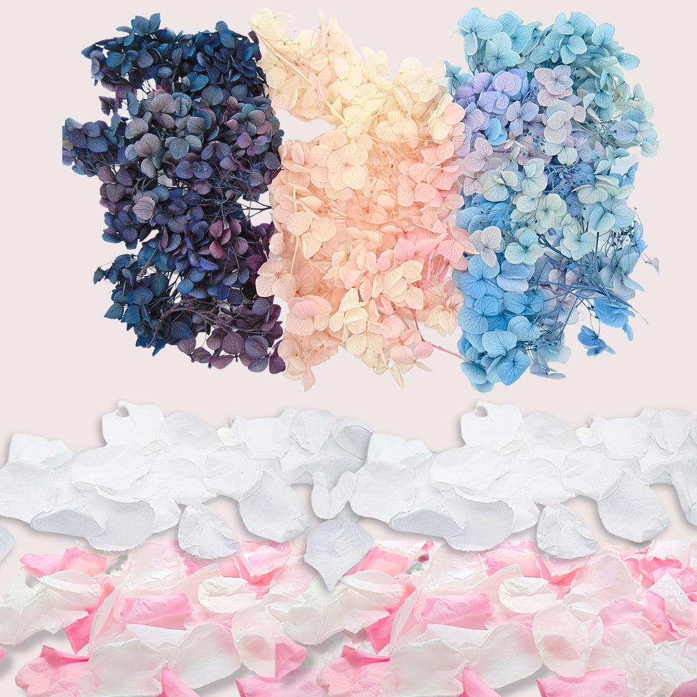 Confettis Mariage Fleurs séchées Rose Lavande - Petales Boheme