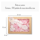 Girly - Pétales de rose éternelle blanche et rose