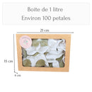 Pétales de Roses blanches Feuille d'Eucalyptus séché