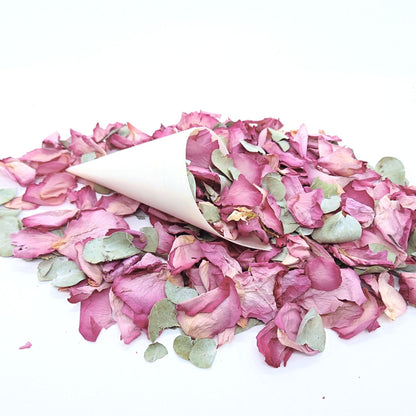 Rose Eucalyptus - Pétales de roses mauve Eucalyptus