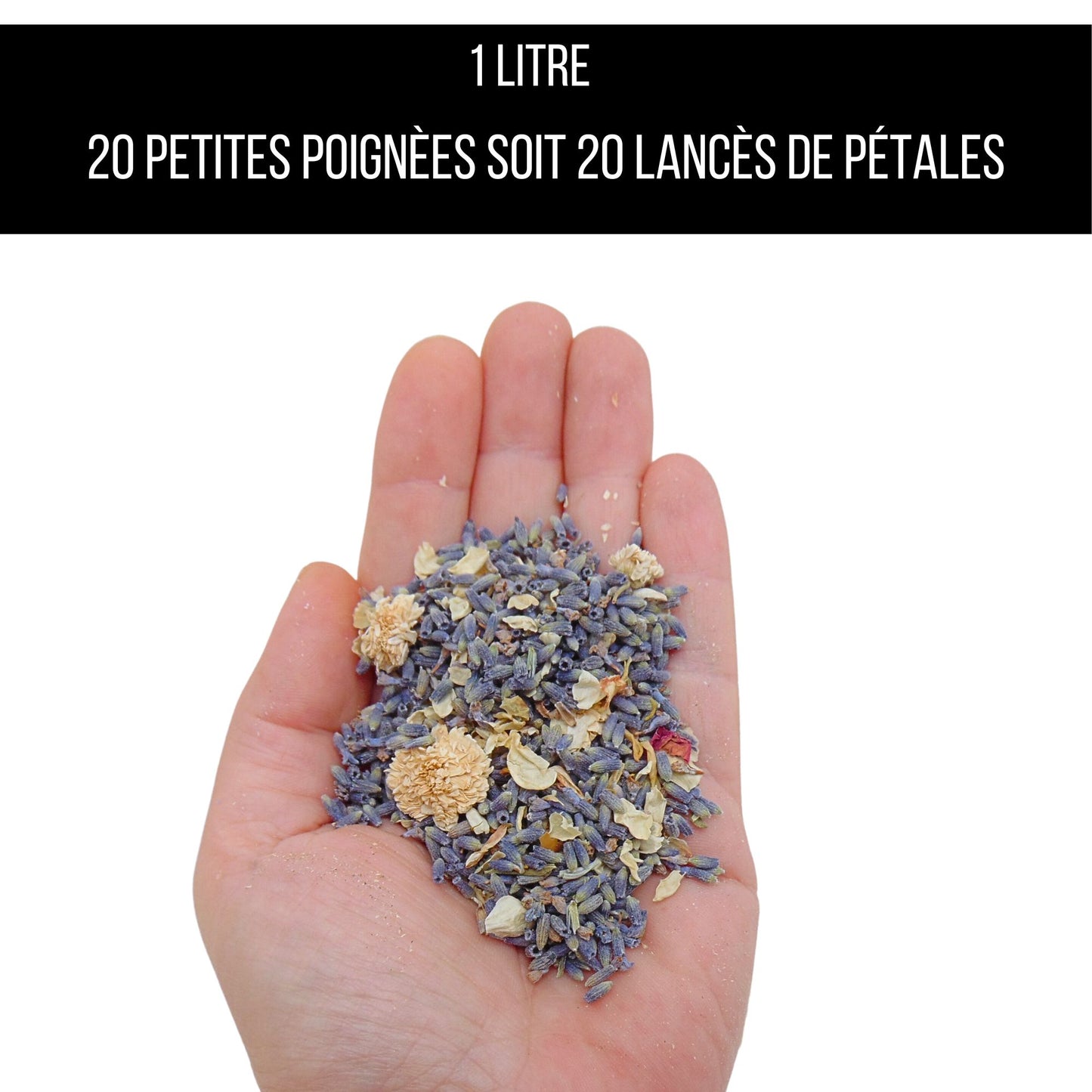 1 litre Confettis fleurs séchées lavande mariage