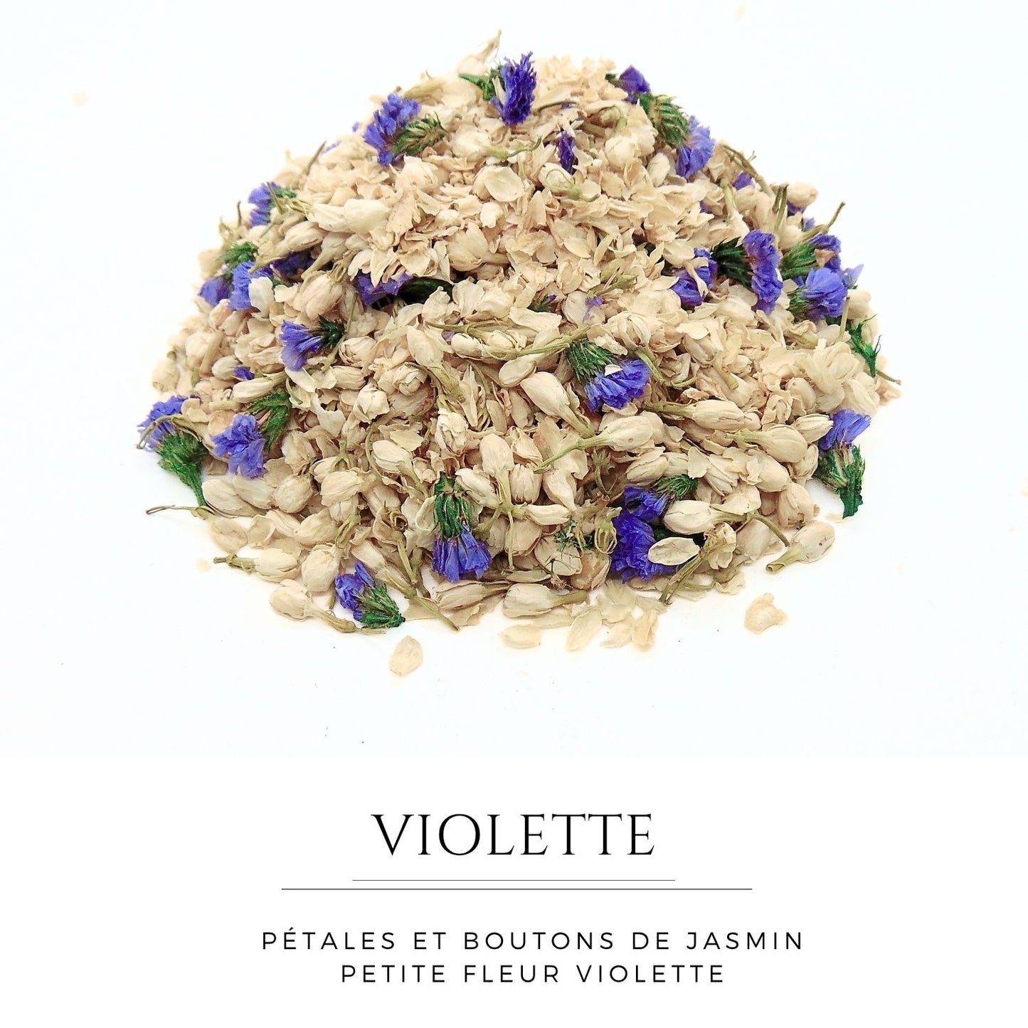 Violette - Confettis de Fleurs séchées | Ivoire & Violet | Jasmin & Petites Fleurs