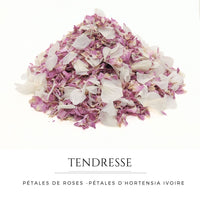 Tendresse - Confettis de Fleurs Séchées Mariage rose et blanc