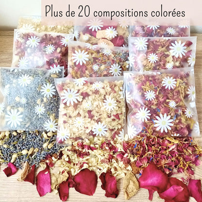 sachet de fleurs séchées