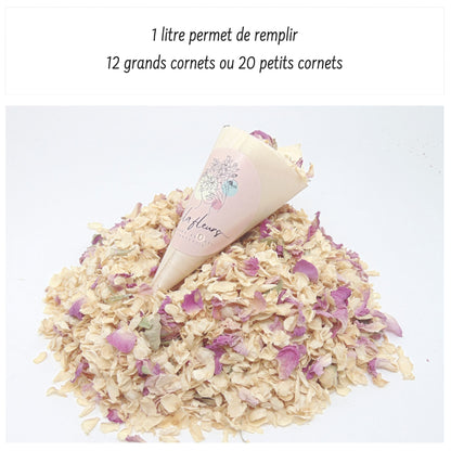 Vanille Fraise - Confettis Fleurs Séchées Mariage