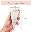 Cornets Confettis Fleurs séchées Mariage
