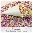 Cornets Confettis Mariage avec Fleurs séchées