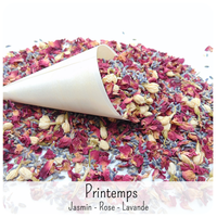 Petits Cornets Confettis Mariage avec Fleurs séchées