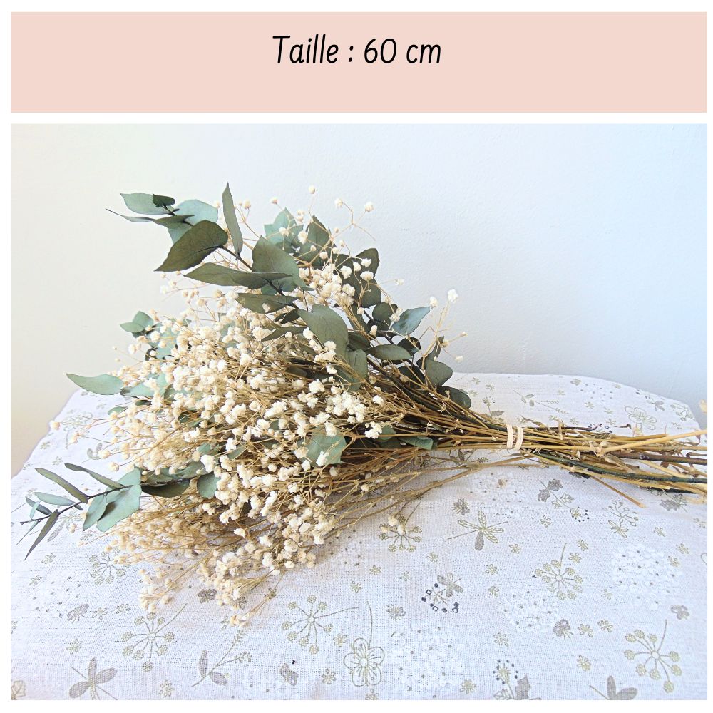 Bouquet Eucalyptus et Gypsophile stabilisé