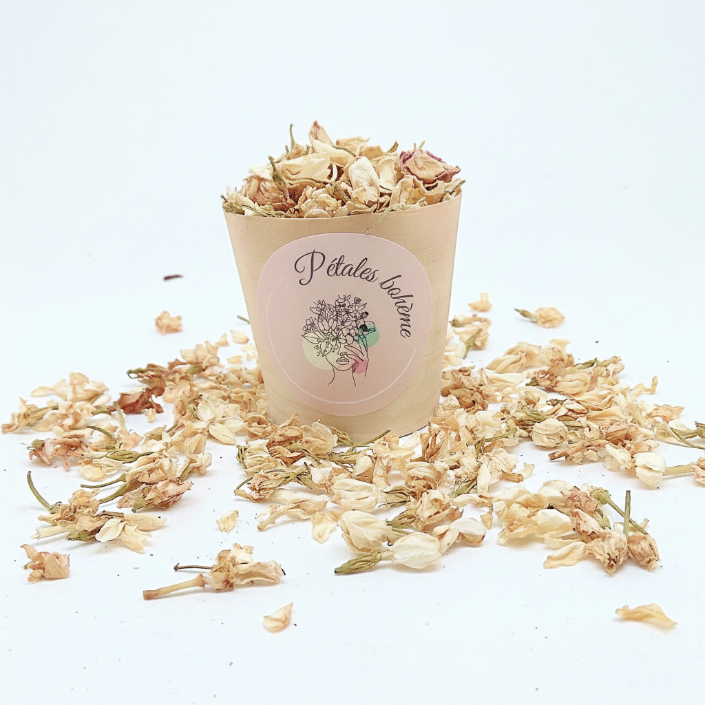 Fleurs de Jasmin - Confettis Fleurs Séchées Mariage