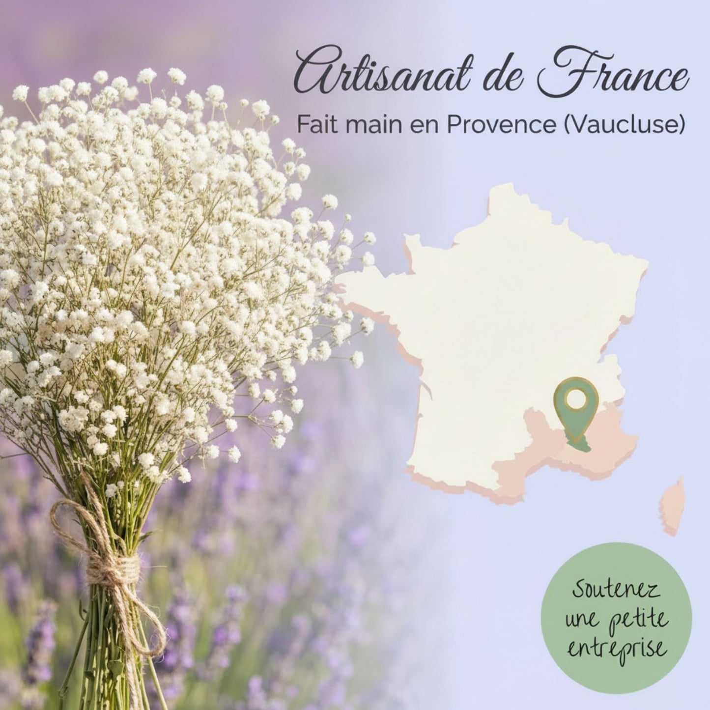 Gypsophile Blanc séchée et préservée Mariage