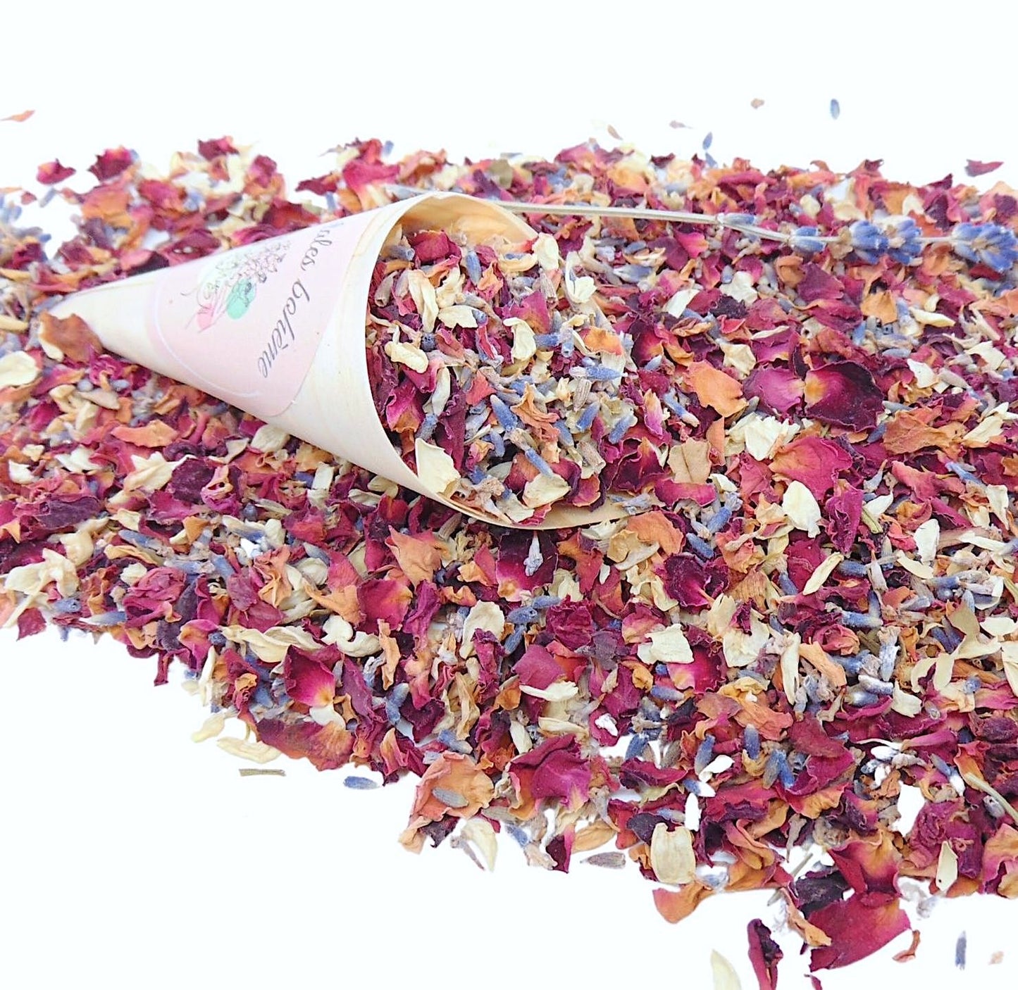 Confettis fleurs séchées vrac 1 litre pétales de rose lavande jasmin