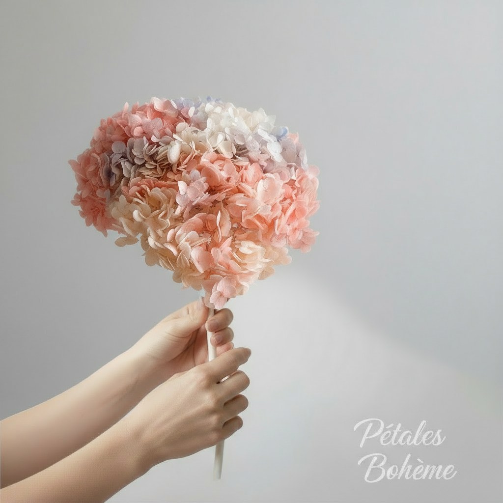 Hortensia multicolore avec Pétales Bohème