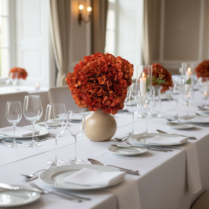 Hortensia Stabilisé Orange Automne- Fleurs éternelle