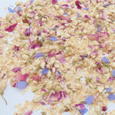 Sachet Organza avec Confettis Mariage Fleurs séchées