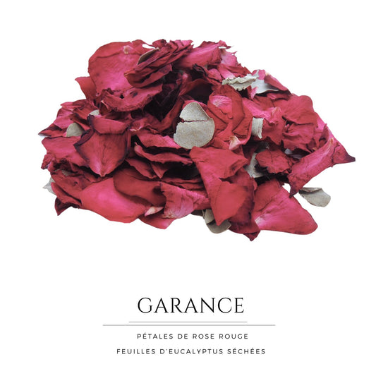 Garance - Pétales de roses rouge Eucalyptus