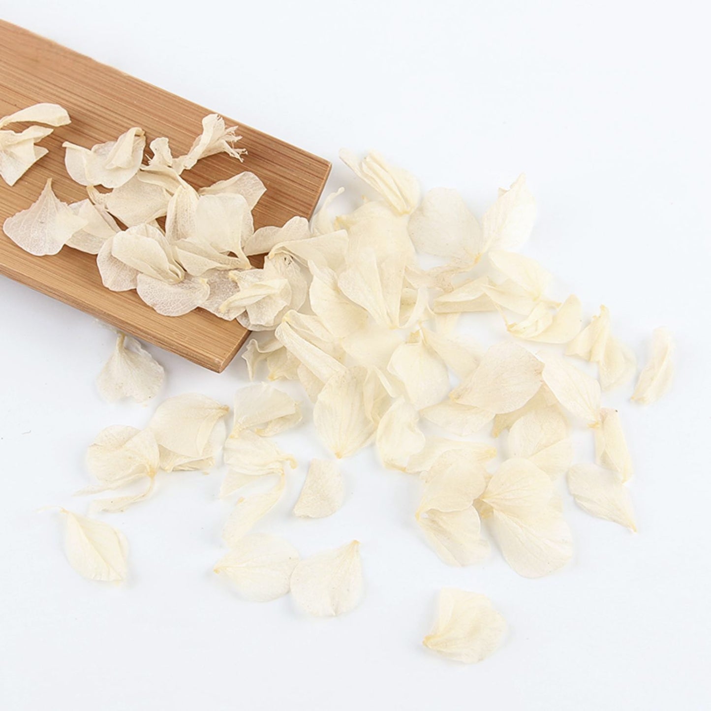 Pétales d'Hortensia séché ivoire - Confettis fleurs Mariage