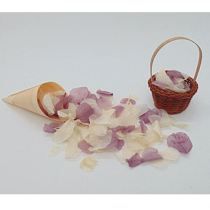 Pétales d'Hortensia Lilas Ivoire - Confettis de Mariage