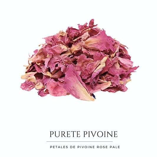 Pureté Pivoine Rose - Confettis Fleurs Séchées Mariage