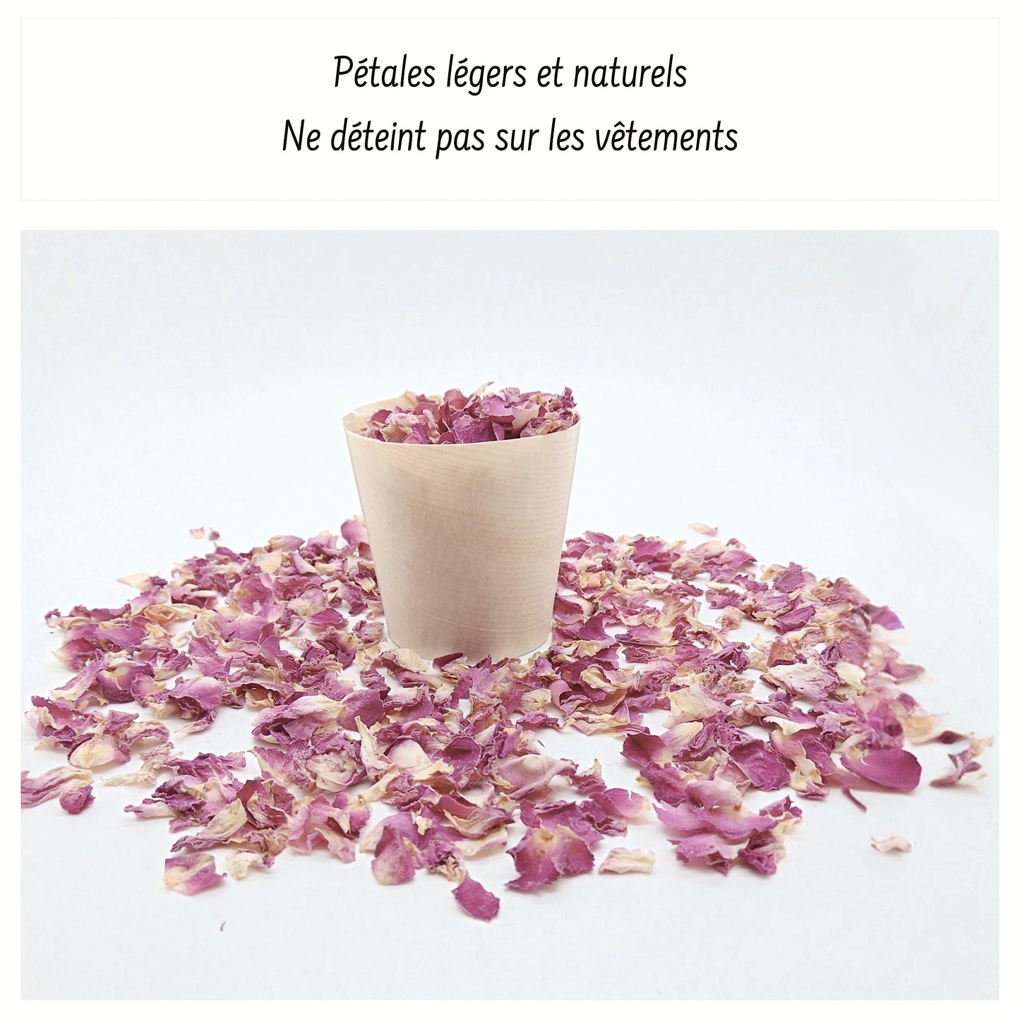 Pureté Rose Damas - Pétales de roses roses