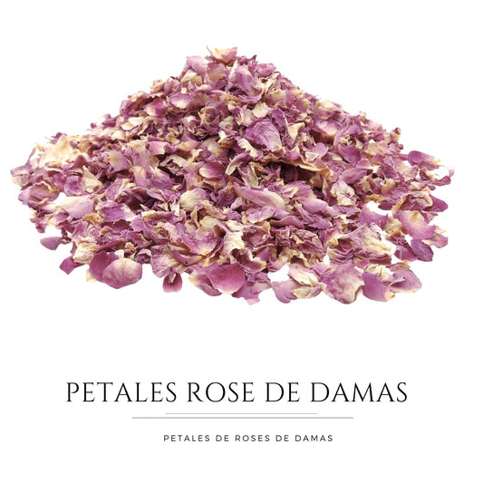 Pureté Rose Damas - Pétales de roses roses