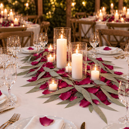 Rose et Eucalyptus séchés - Décoration de Table