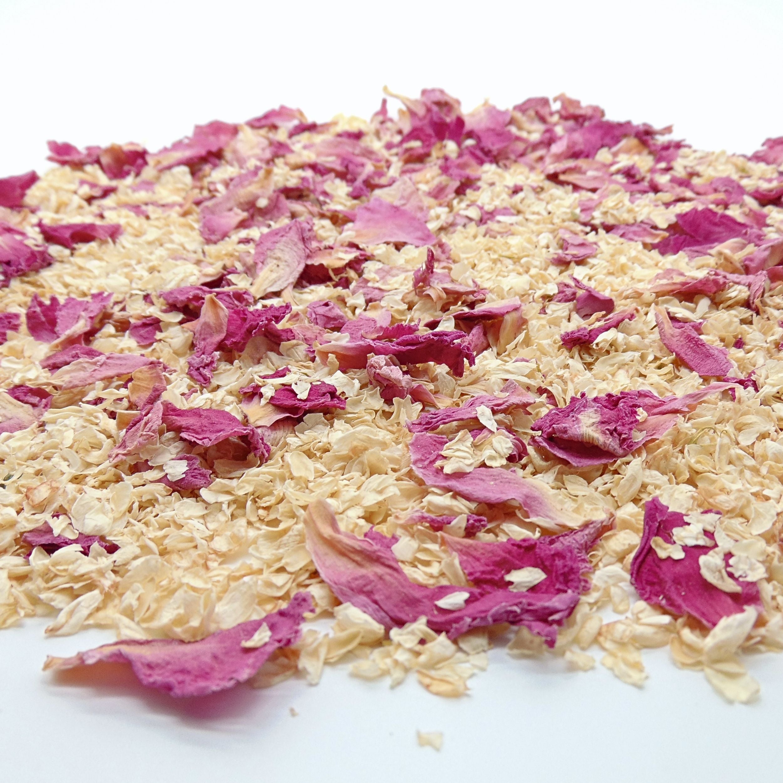 1 Litre Confettis Fleurs Séchées Biodégradables Lavande Provence + Jasmin - Pétales Mariage Bohème Champêtre Naturel France