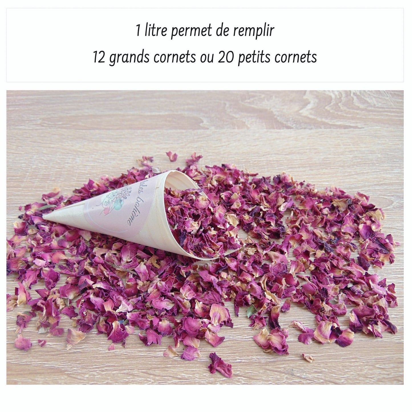 Pureté Rose Rouge - Pétales de roses Magenta