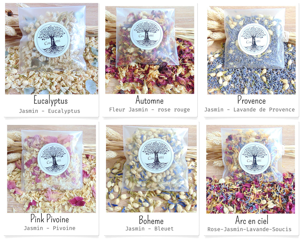Confettis Fleurs Séchées Lavande 1L - Biodégradables Pour Mariage | Décoration Champêtre