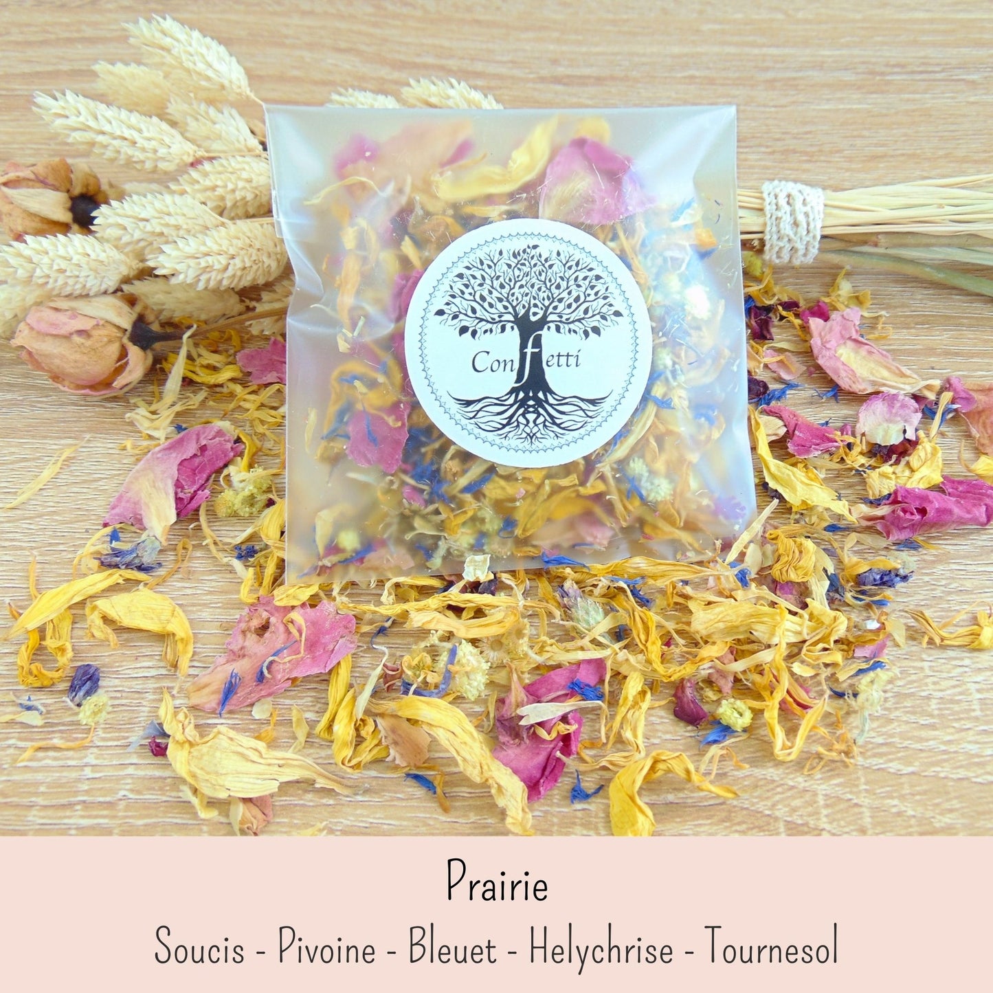 Sachet Confettis Mariage Fleurs séchées