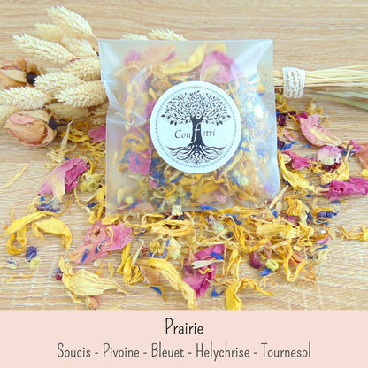 Sachet Confettis Mariage Fleurs séchées