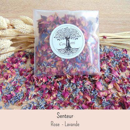 Sachet Confettis Mariage Fleurs séchées