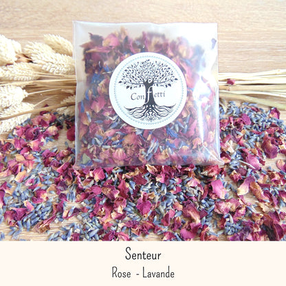 Sachet Confettis Mariage Fleurs séchées