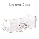 Porte cornet à confettis - Présentoir plateau de confettis de mariage